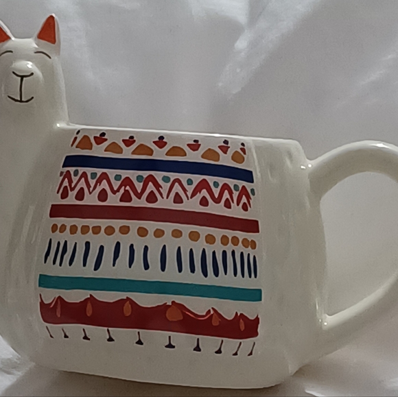 Large Whimsical Llama Ceramic Mug / Planter - Picture 9 of 12